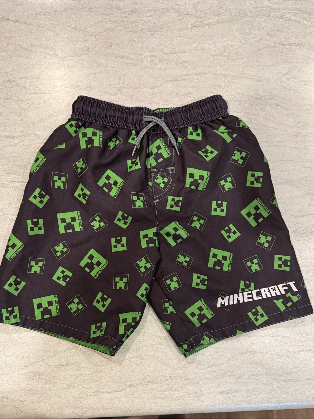 Minecraft Black & Green Creeper Swim Shorts